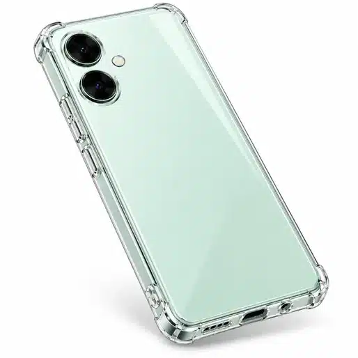 Mint Green Smartphone Clear Protective Case With Camera Protection Design