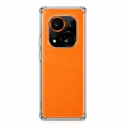 Orange Smartphone Clear Protective Case With Camera Protection Design