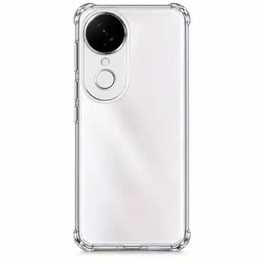 White Smartphone Slim Transparent Protective Case With Camera Protection