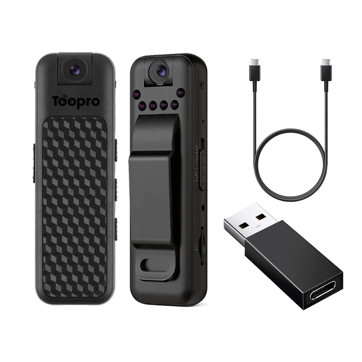 Wearable Body Camera – Night Vision Mini Video Recorder with 180° Rotating Lens