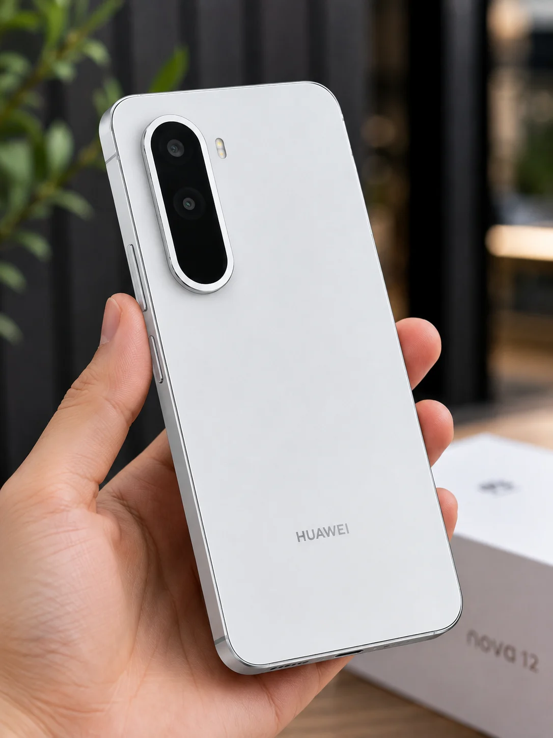 Pearl White Slim Smartphone with Vertical Camera Module Case